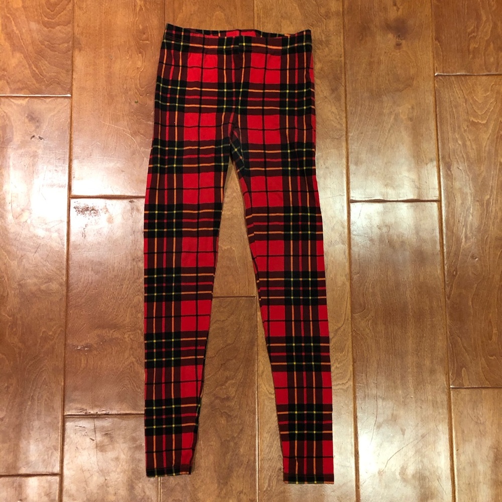 Plaid leggings